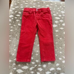 Mayoral slim fit red corduroy pants